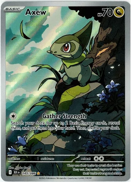 Pokémon Carte collezionabili: Axew (BLK 145) – Usato da Regensdorf venduto da cardojam