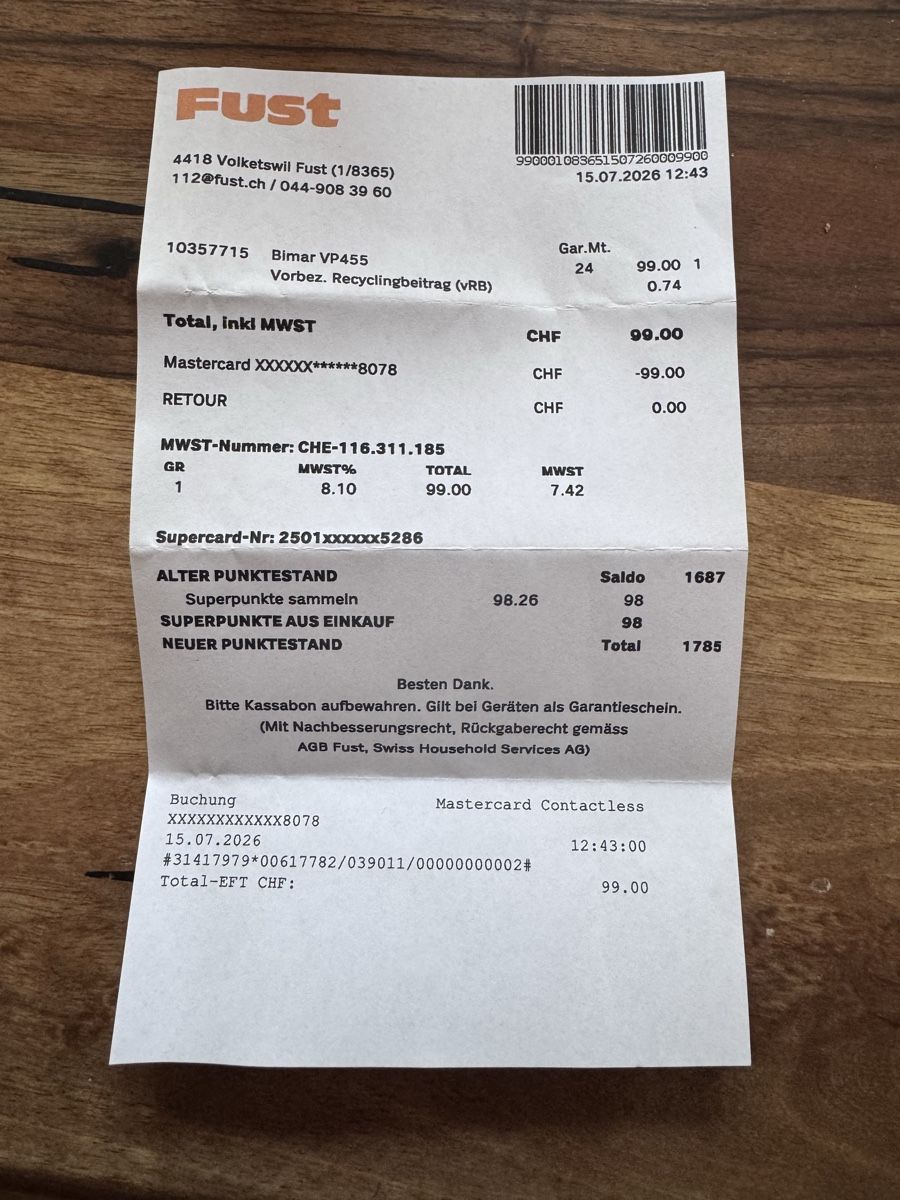 Ventilatoren: Ventilator Kauf 15.7.2926 – Neu (gemäss Beschreibung) aus Zürich von Hsomm 4
