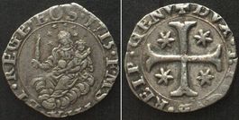 Italia GENOVA 8 Soldi 1715 MADONNA argento SPL, RARA! vz
