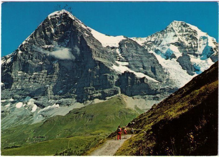 Ansichtskarten: Grindelwald - Eiger Mönch – Gebraucht aus Binningen von Mountainrider