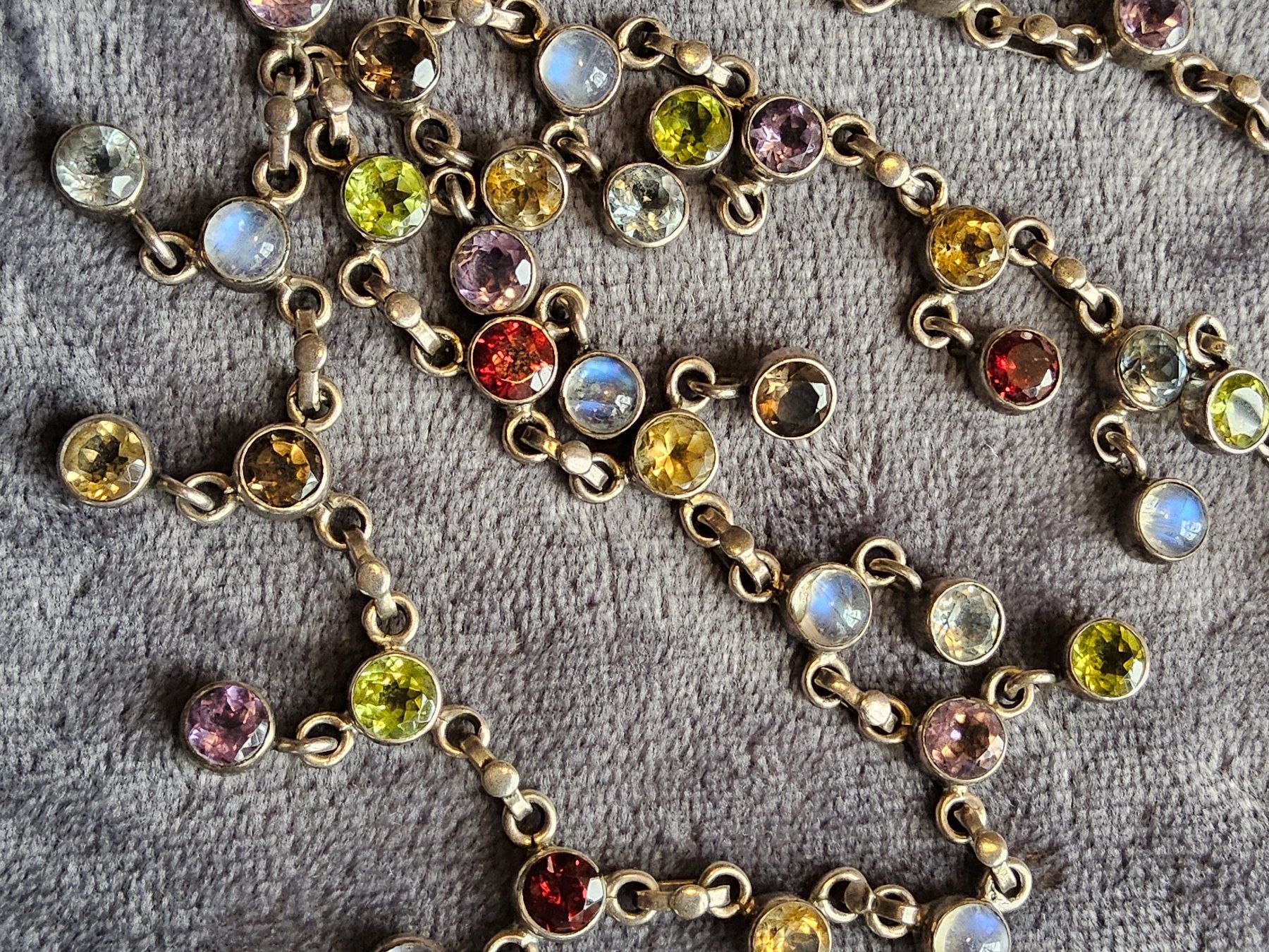 Catenine: Sterling Silber Edelstein Halskette Collier, Wunderschön – Usato da Zürich venduto da sanwit 7