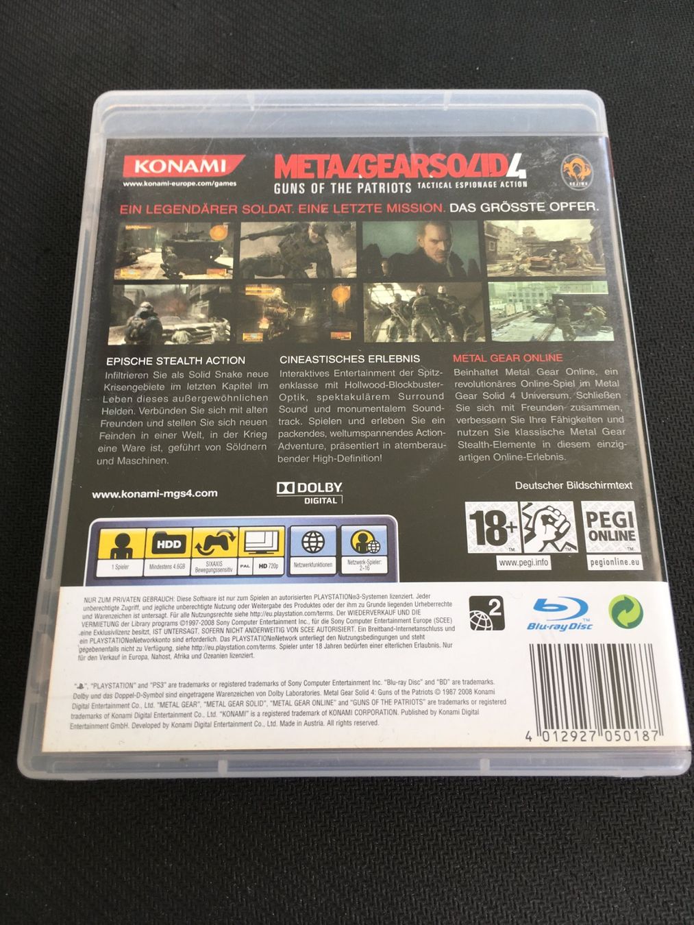 Sony Giochi: Metal Gear Solid 4 - Playstation 3 / PS3 – Usato da St.Gallen venduto da Punktchen01 1