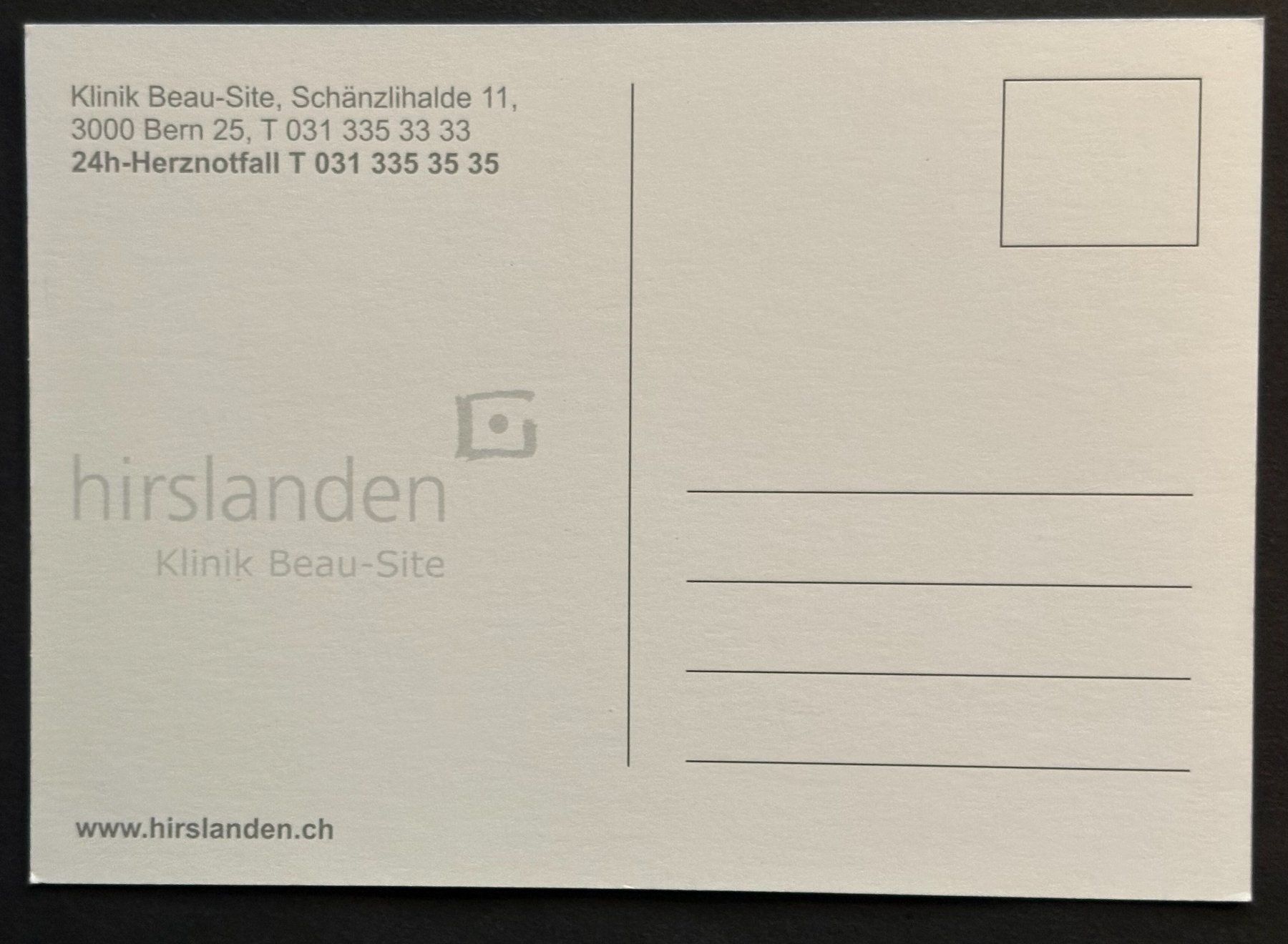Cartoline postali: ANSICHTSKARTE KLINIK BEAU-SITE BERN – Usato da Ostermundigen venduto da crazy-horse-1840 1