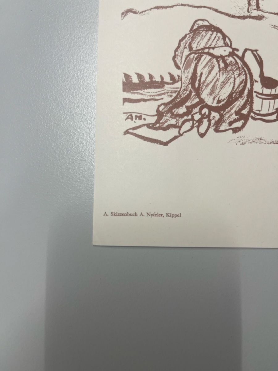 Cartoline postali: Ansichtskarte A. Skizzenbuch, A. Nyfeler, Kippel – Usato da Muttenz venduto da Totkel 2