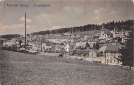 Tramelan dessus, vue générale, circulée 1929