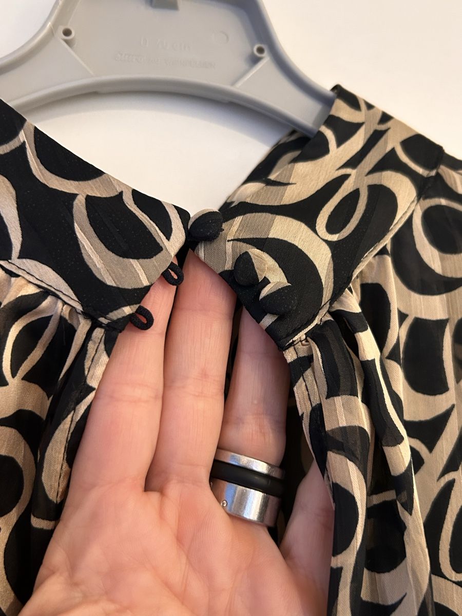 H&M Camicette: Bluse von H&M, Grösse M, beige-schwarz – Nuovo (secondo la descrizione) da Erlinsbach SO venduto da hallon480 2