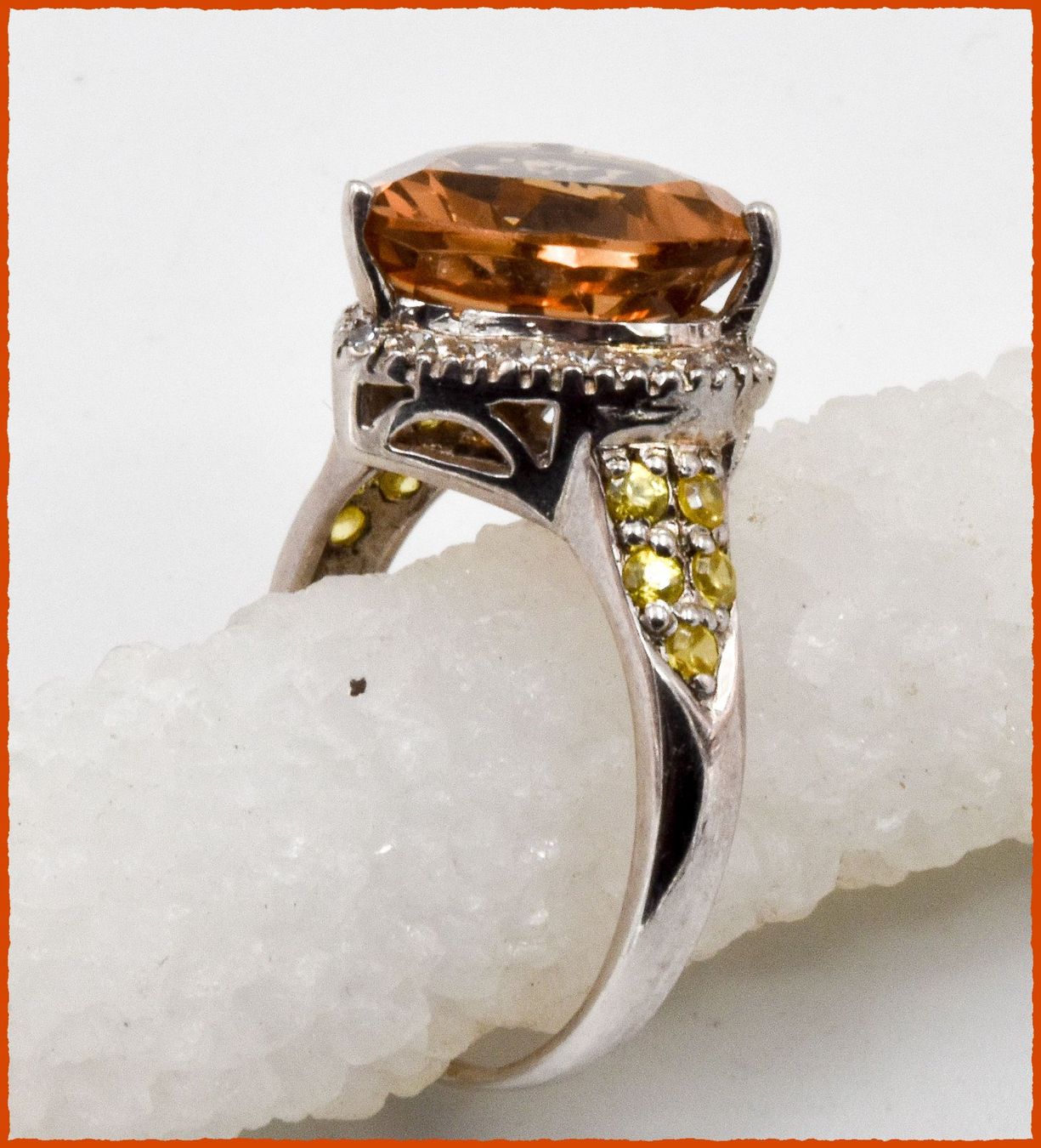 Ringe: ♛ Champagner Quarz / Saphire 925 Silberring – Neu und originalverpackt aus Oberglatt ZH von Hot-Spot 3