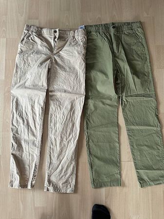 2er Set Sommerhosen, Khaki und Oliv, Grösse 164