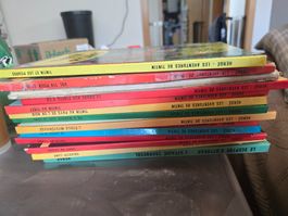 Lot de 14 bandes dessinées Tintin Hergé état usagé