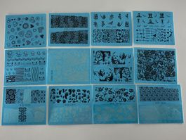 12 tollen Bögen Wassertransfer Nagelaufkleber  No1