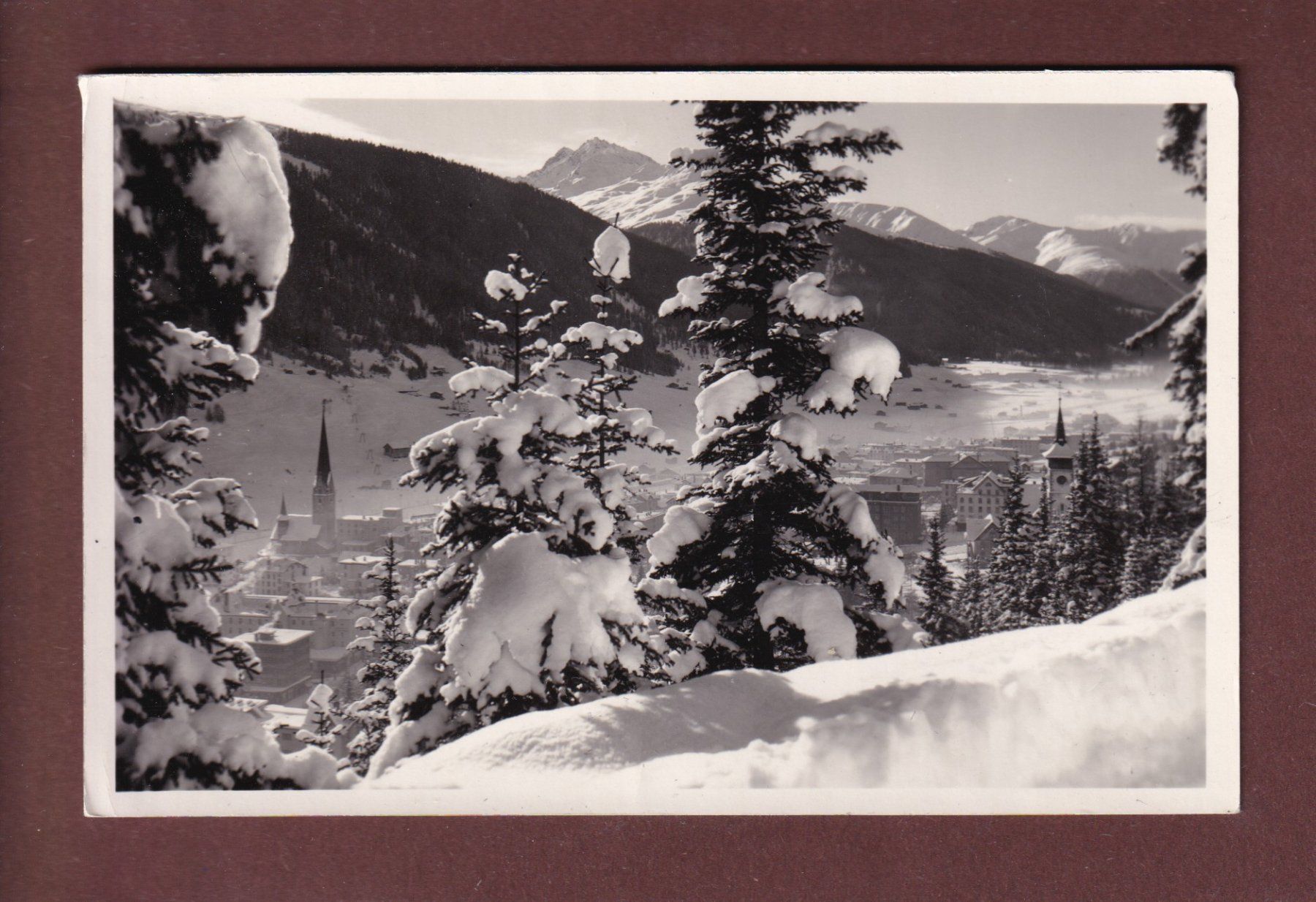 Ansichtskarten: DAVOS-PLATZ - 1948 – Gebraucht aus Pully von nicecards-shop