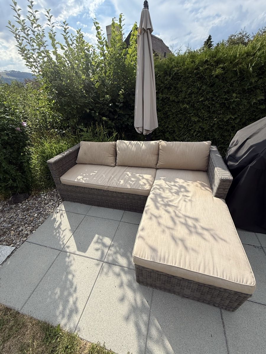 Sofas: Garten Lounge Set Polyrattan braun  – Gebraucht aus Muri b. Bern von Vuissens 1
