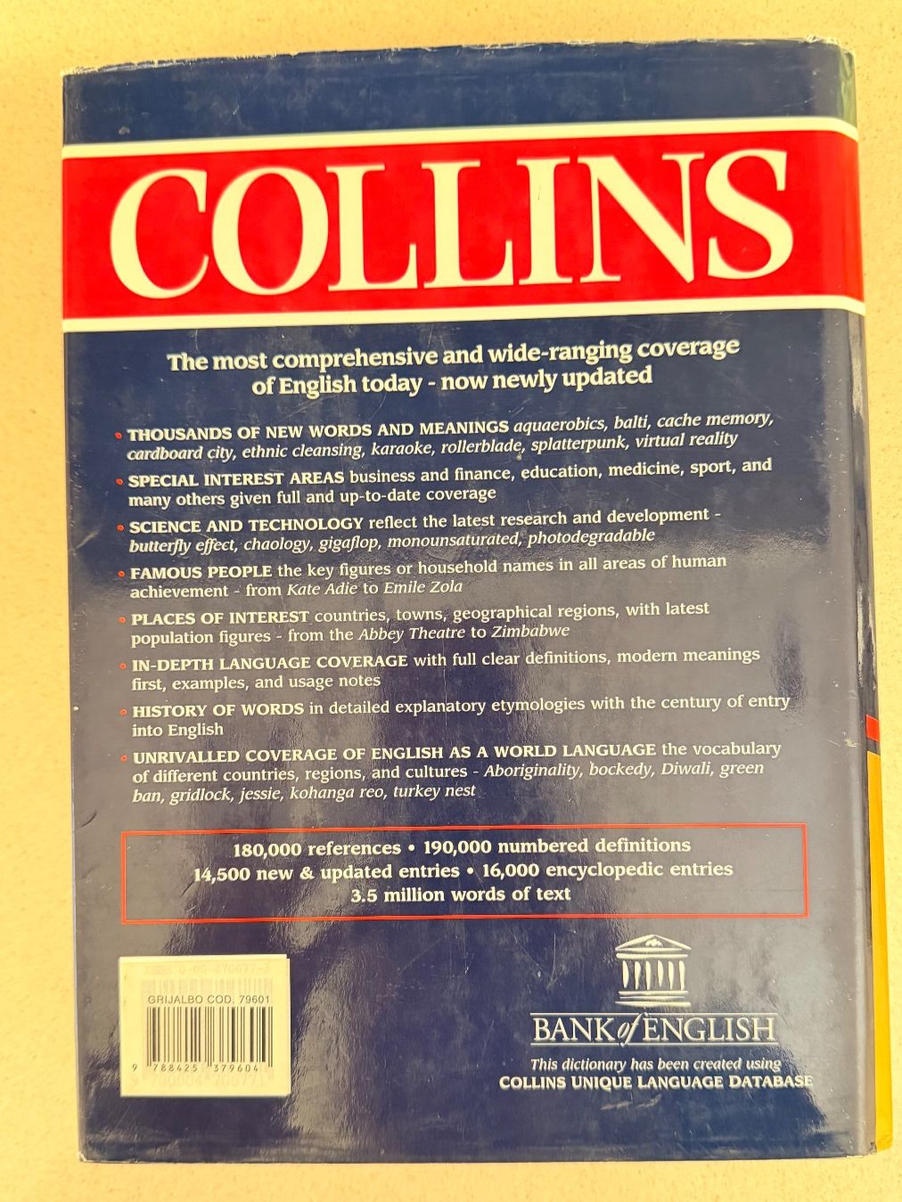 Libri: Collins - Large English Dictionary  1994 – Usato da Würenlos venduto da JRP_71 6