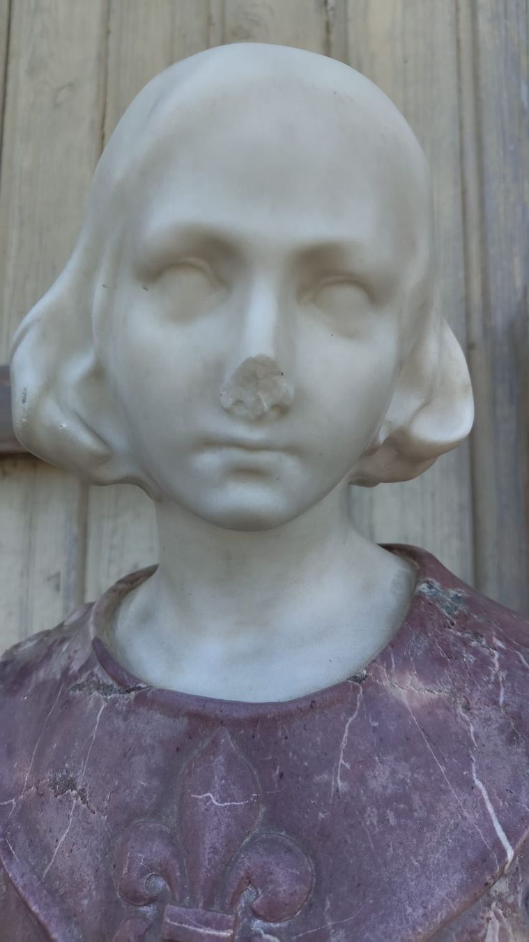 Sculture & Statue: Büste mit Sockel Marmor signiert 1911 – Usato da Oey venduto da Parkplatzbrocki 4