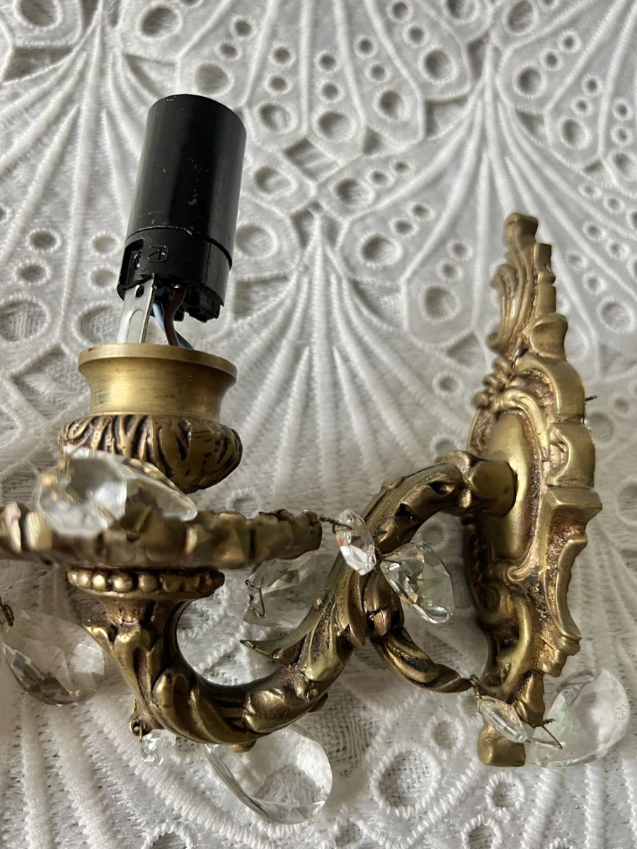 Lampade: Paar Alter Messing Wandleuchte – Usato da Frenkendorf venduto da Only1 3