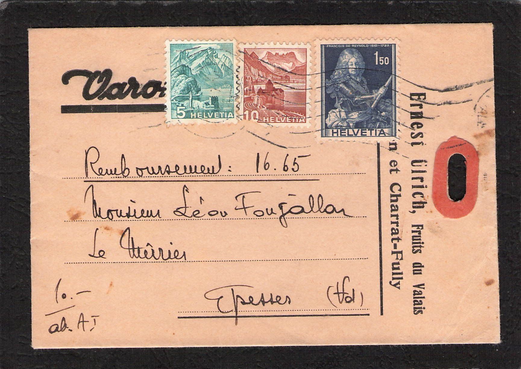Tutti i francobolli: Paket-Etikette , SBK Nr.250 u. Landschaft – Usato da Reichenburg venduto da Pipo-67
