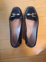 Schwarze Forleria Loafers mit Strass-Schnalle, Gr. 37