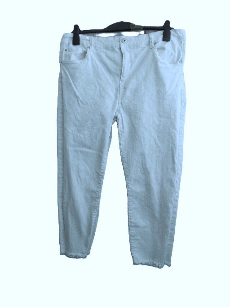 Pantaloni: Gr. 44/46 MS weisse Hose mit Stretch s.Masse – Usato da Basel venduto da frausommerwind 3