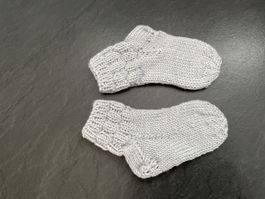 Handgestrickte Baby-Kinder-Socken Fusslänge 12cm Gr.20/21