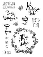 Silikonstempel Nr.772, Glückwunsch, Texte