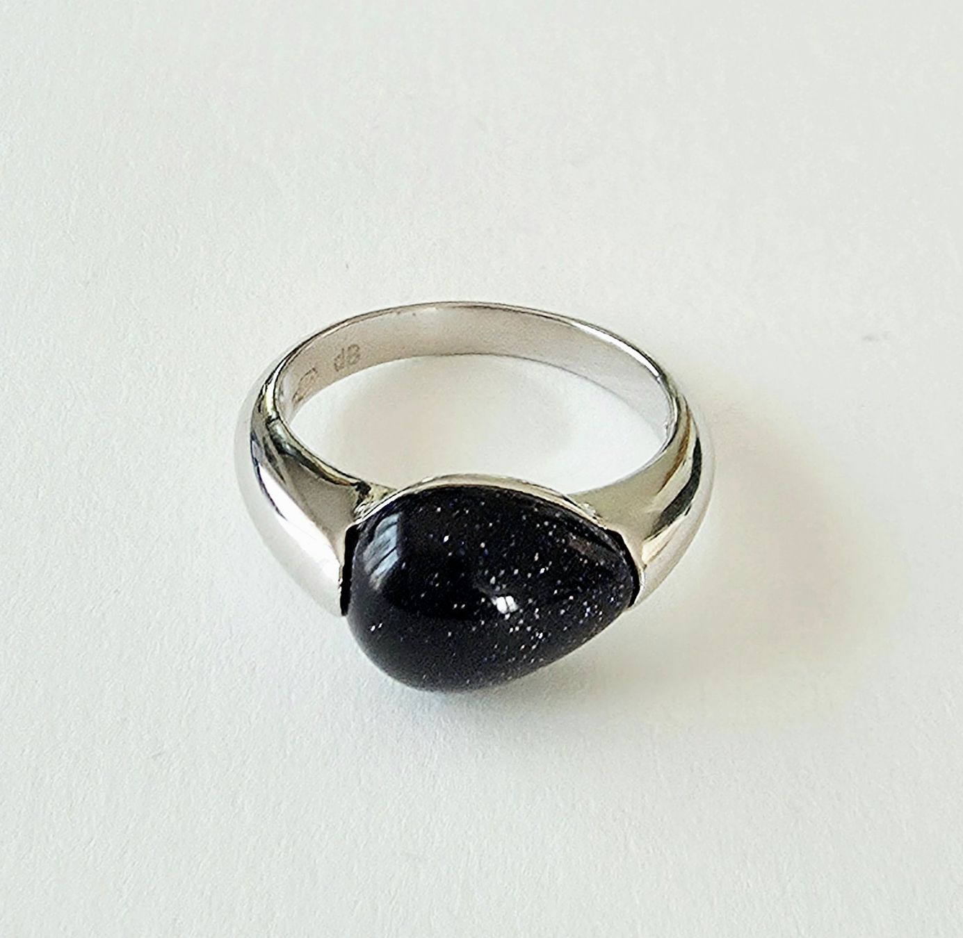 Anelli: Silberring 925  mit Blaufluss-Stein, modern & edel - Neu – Nuovo e nell'imballaggio originale da Uetikon am See venduto da Coralreef 1