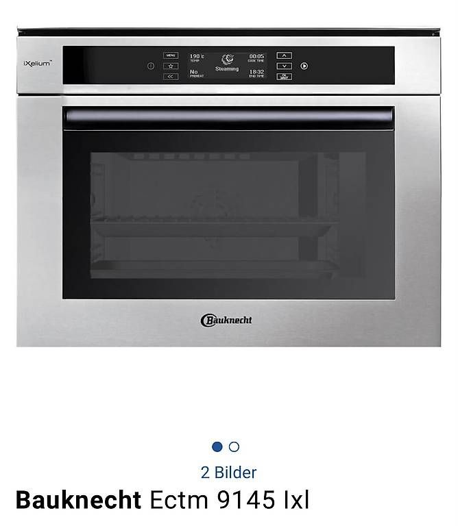 Forni: Kombi-Dampfbackofen Bauknecht ECTM 9145 IXL – Usato da Bargen BE venduto da xxx17 2