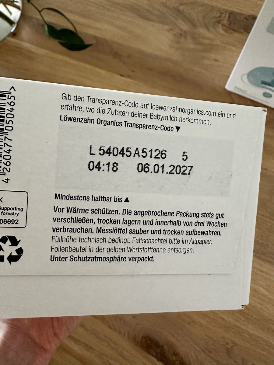 Cibi & Specialità: Löwenzahn Organics Baby Formula 0+ – Nuovo e nell'imballaggio originale da Kilchberg ZH venduto da kku_pv69 3
