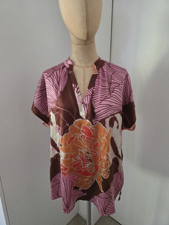 Dea Kudibal Seidenbluse Gr.L, Blumenmuster Neu🌸