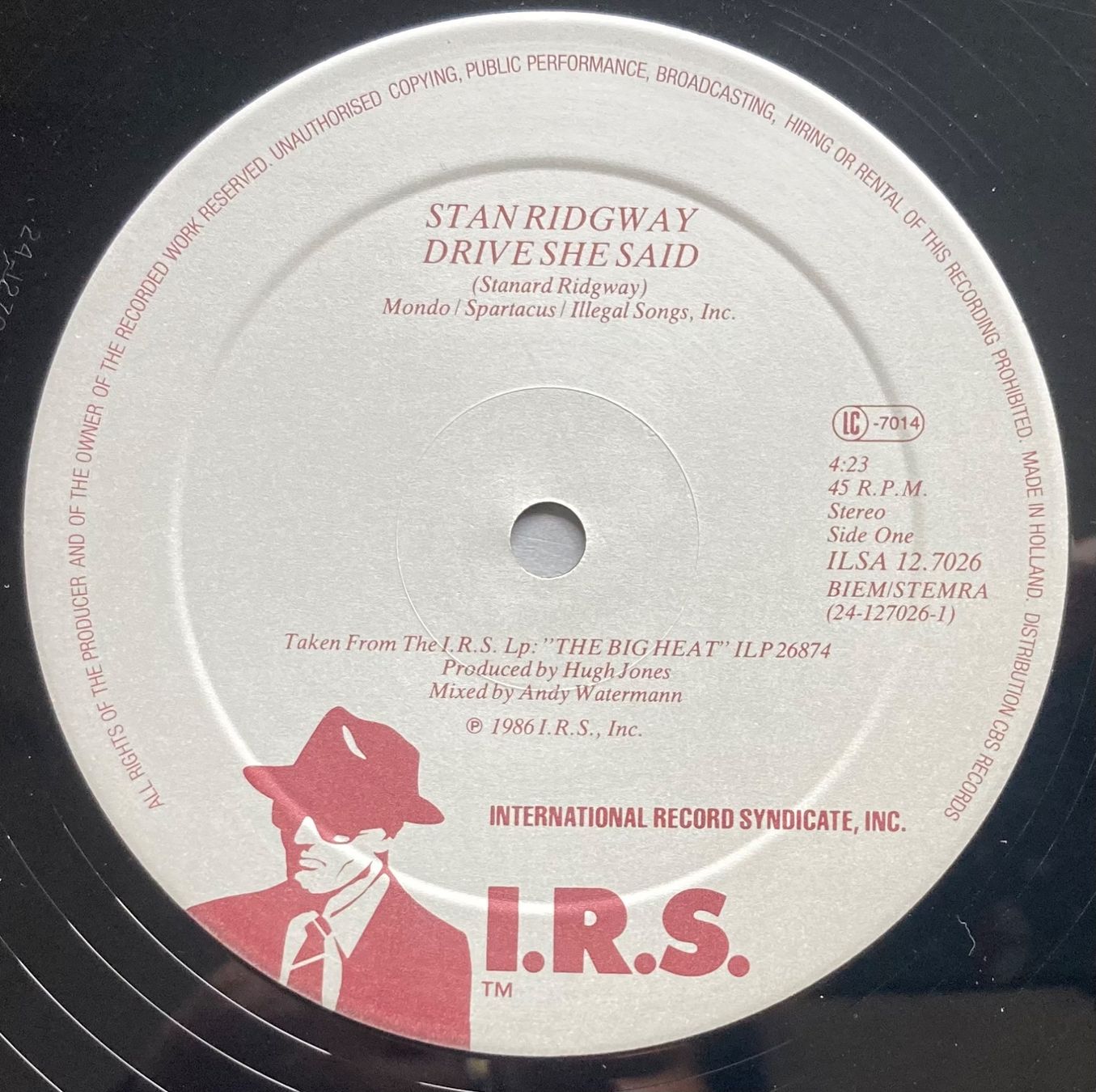 Schallplatten: STAN RIDGWAY - DRIVE, SHE SAID – Gebraucht aus Poliez-Pittet von Newtown-Records 2