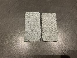 Handgestrickte Pulswärmer - Amedisli grau