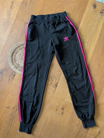 Adidas Trainingshose S – Schwarz/Pink (Extra LANGE Beine!)