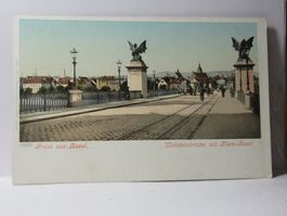 Basel , Wettsteinbrücke mit Klein - Basel