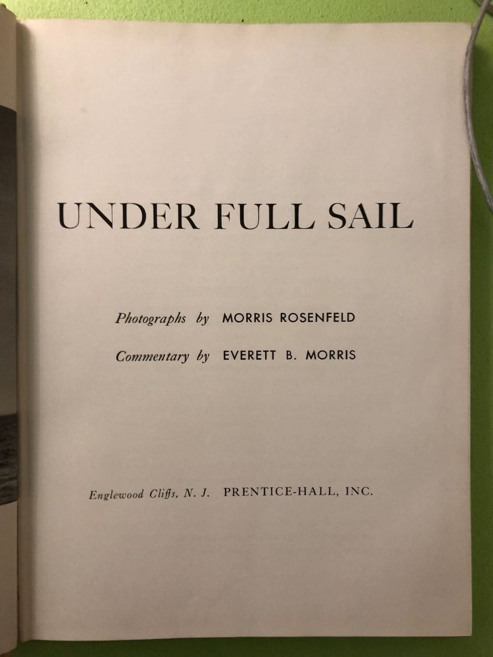 Bücher: Morris Rosenfeld: Under full sail – Gebraucht aus Zürich von allp 2