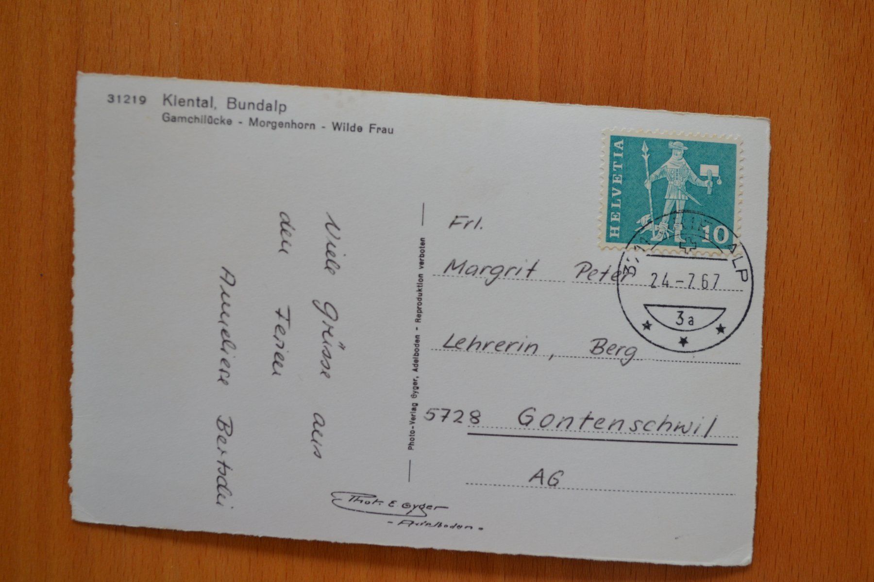 Cartoline postali: AK Kiental Bundalp BE – Usato da Beinwil am See venduto da kajak55 1