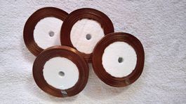 Satinband 6mm Kokosbraun / 20m