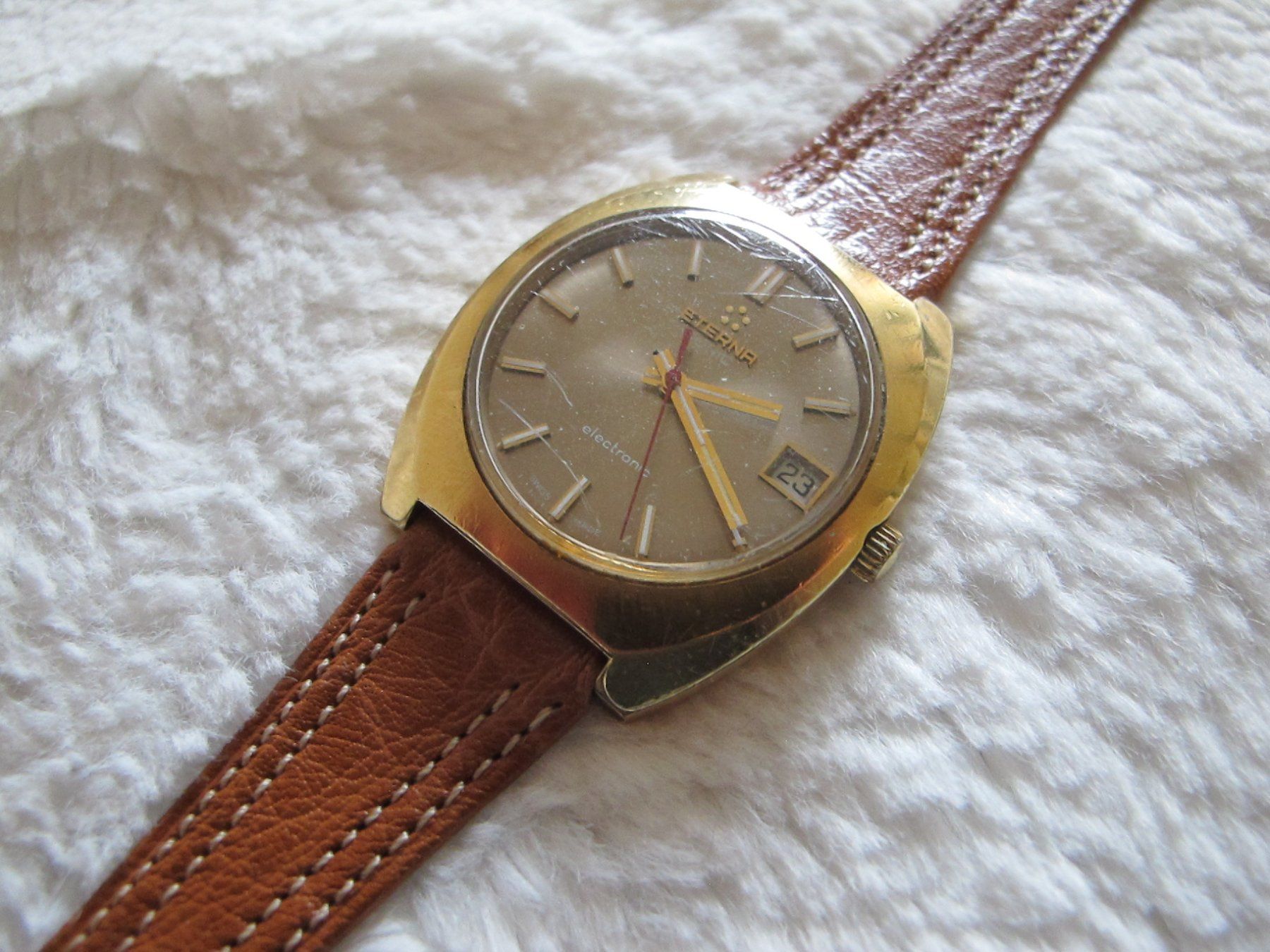 Eterna Orologi: Eterna Sonic Electronic Stimmgabel Herren Läuft Genau – Usato da Altnau venduto da SwissGoldTime