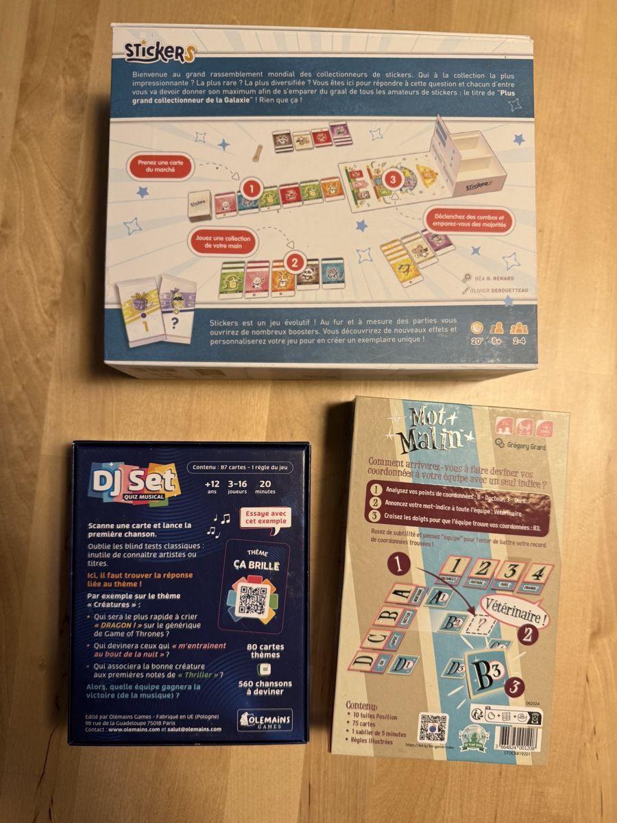 Giochi: Lot de 3 jeux – Nuovo (secondo la descrizione) da Meinier venduto da fabdab 2