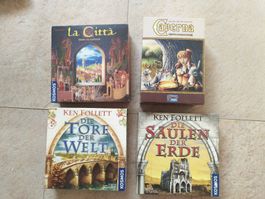 4 Brettspiele La Citta Caverna Ken Follett Konvolut