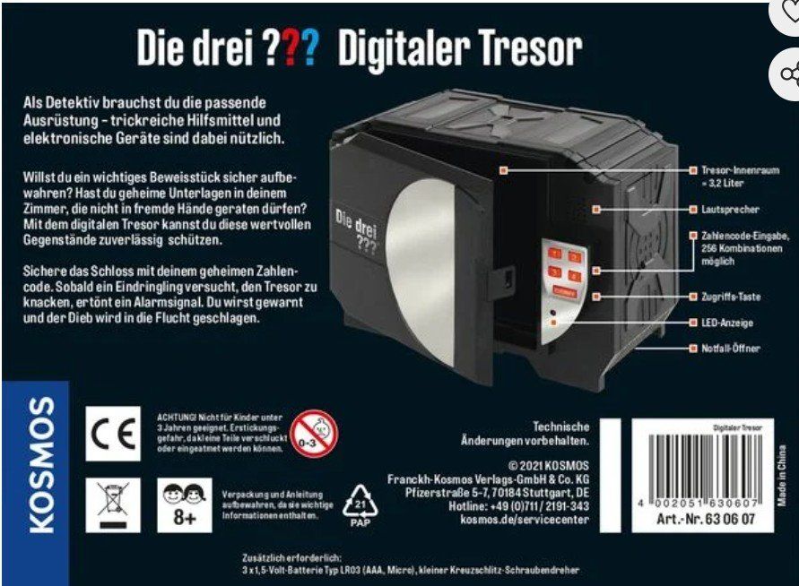 Kosmos Giocattoli: Die drei ??? Digitaler Tresor – Usato da Bubikon venduto da Cleo_4 4