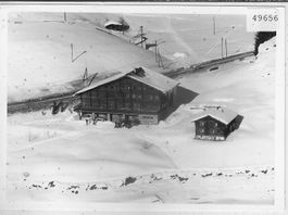 Flugaufnahme Davos von Sprecher-Haus - Photo: 90x120mm