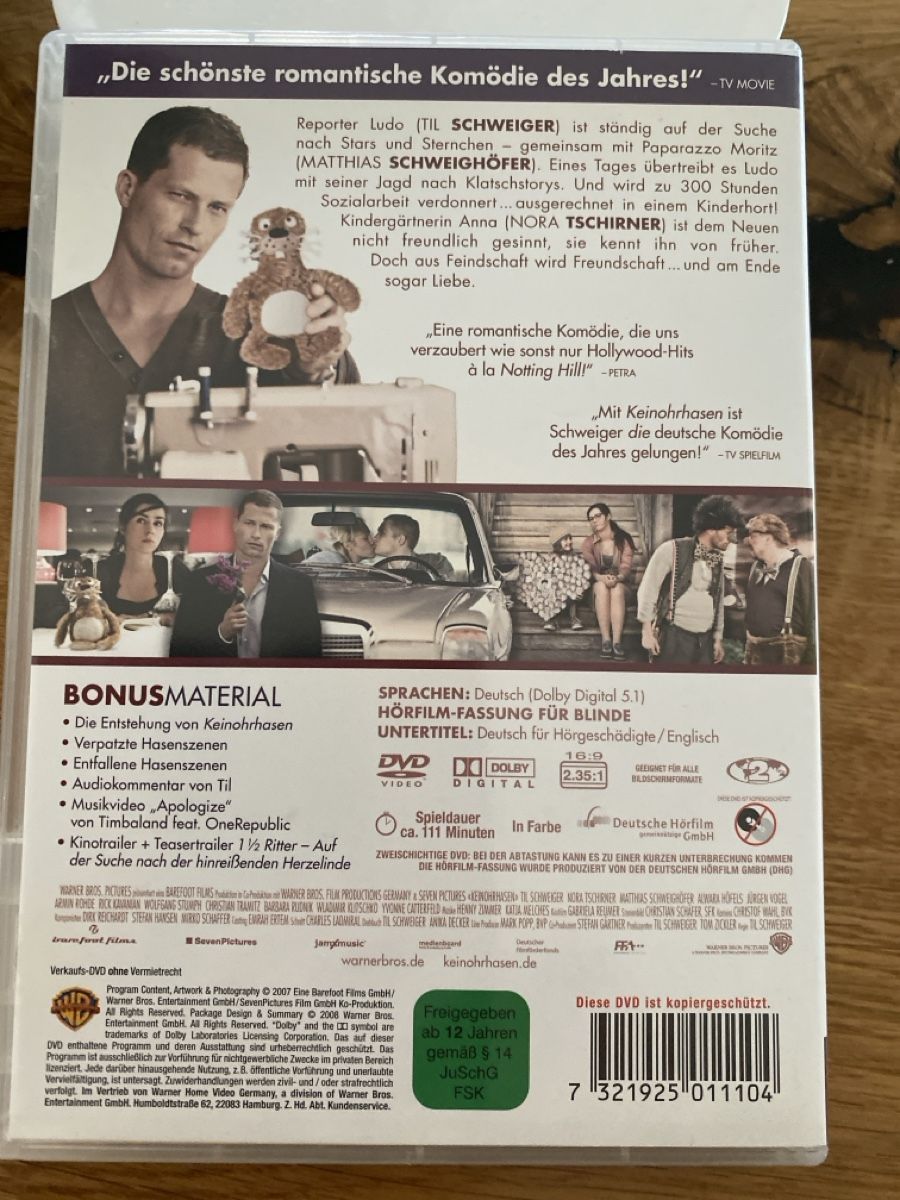 Tutti i DVDs: DVD Keinohrhasen – Usato da Thürnen venduto da Lilie37 1