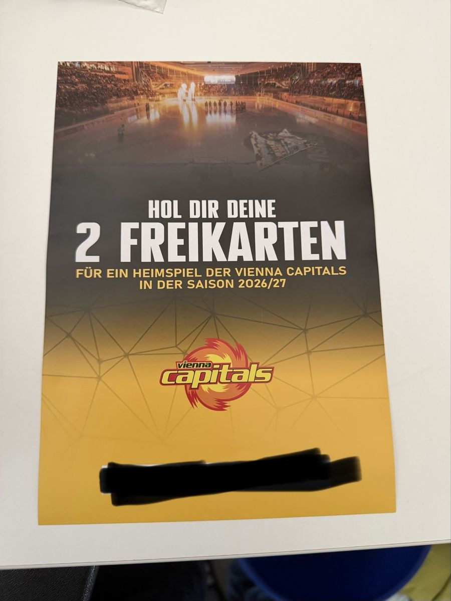 Gutscheine: 2 Freikarten Vienna Capitals Saison 2026/27 – Neu und originalverpackt aus Suhr von Oppel