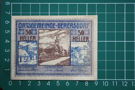 currency receipt austria gerersdorf 50 heller 1920