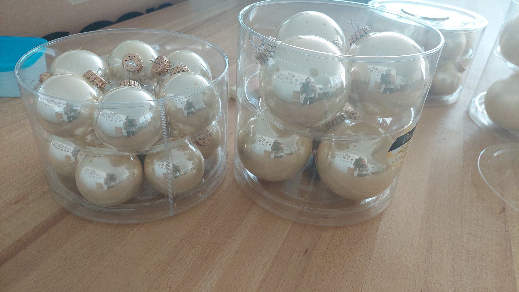 Tutte le decorazioni: Edle Weihnachtskugeln, creme, Glas – Usato da Kaltbrunn venduto da AB92 2