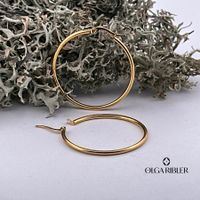 Extra Leichte Creolen 40 mm Edelstahl
