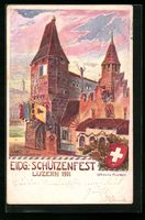Luzern, Schützenfest 1901, Bannerturm u