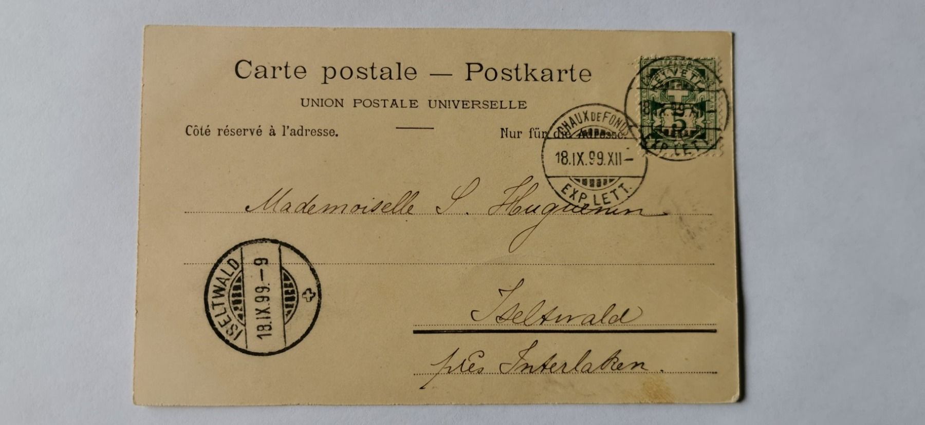 Alle Briefmarken: Postkarte 1899 – Gebraucht aus Aadorf von Chnorli-Furz