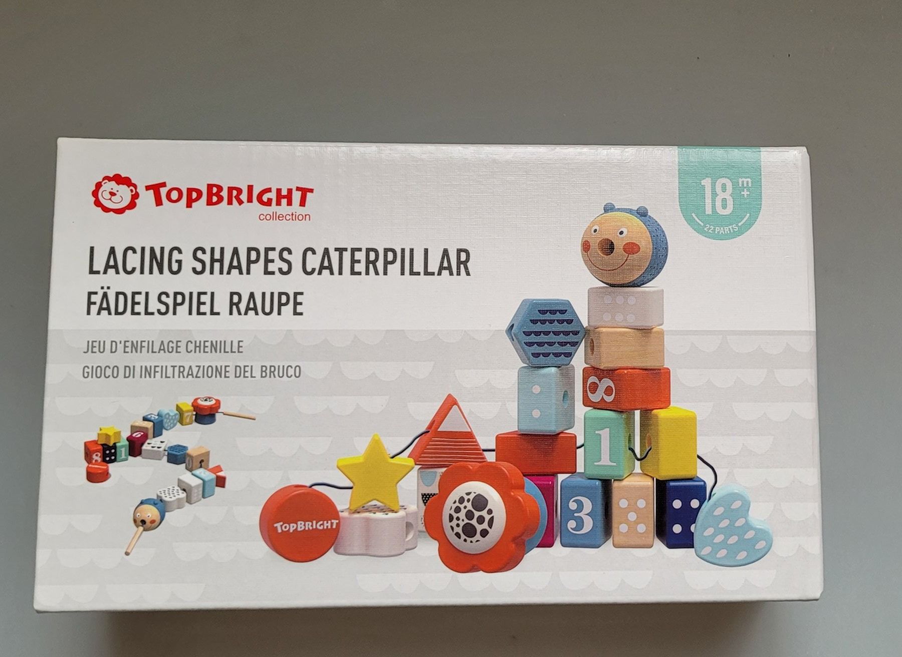 Giocattoli: Fädelspiel Raupe Topbright  Neu – Nuovo e nell'imballaggio originale da Oberuzwil venduto da aseinkaufswelt