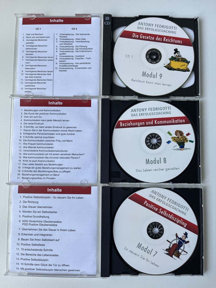 CD: Erfolg - Coaching 9 CD Antony Fedrigotti, komplett! – Usato da Lohn-Ammannsegg venduto da panywa 7