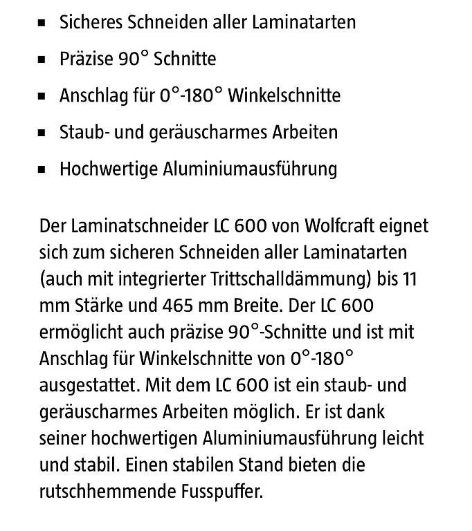 Wolfcraft Alle Werkzeuge: Laminatschneider LC 600 Wolfcraft – Gebraucht aus Baden von Bbdesign 3